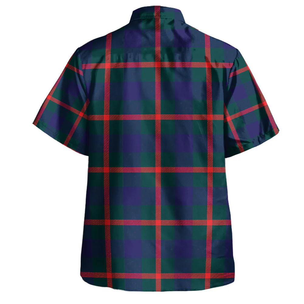 Scottish Agnew Modern Clan Badge Tartan Hawaiian Shirt - Image 3