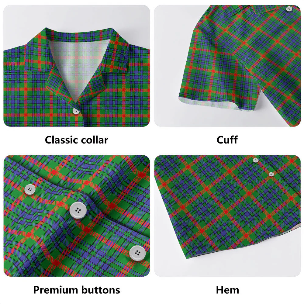 Scottish Aiton Clan Badge Tartan Hawaiian Shirt - Image 4