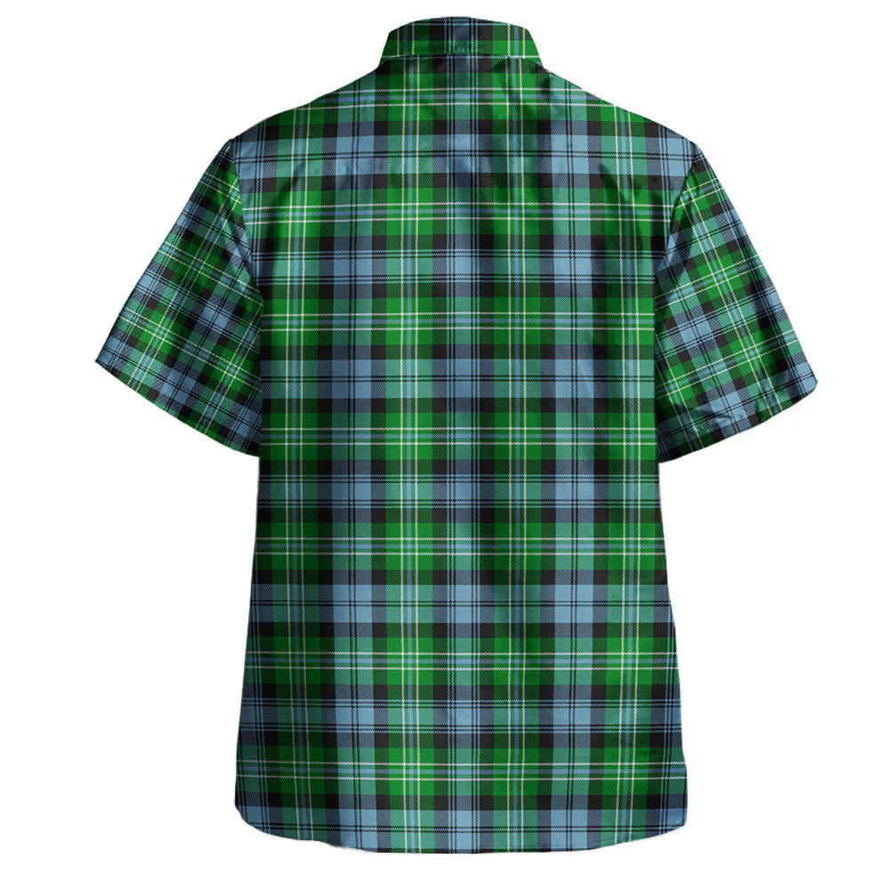 Scottish Arbuthnot Ancient Clan Badge Tartan Hawaiian Shirt - Image 3