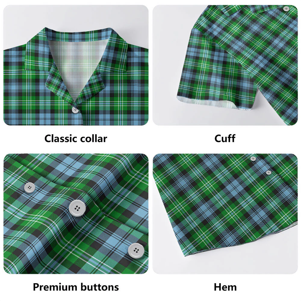 Scottish Arbuthnot Ancient Clan Badge Tartan Hawaiian Shirt - Image 4