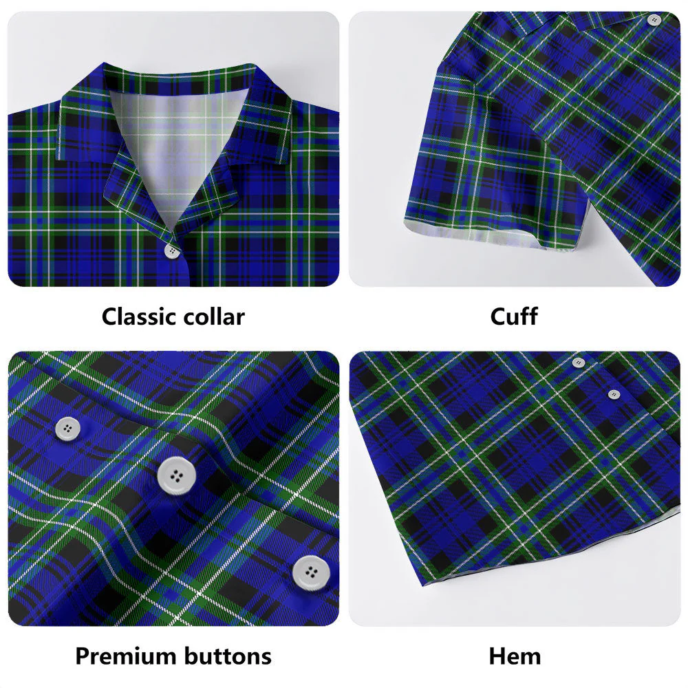 Scottish Arbuthnot Modern Clan Badge Tartan Hawaiian Shirt - Image 4
