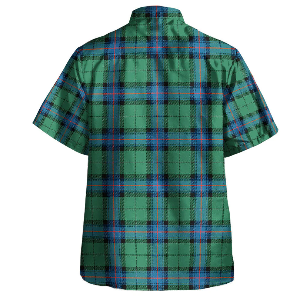 Scottish Armstrong Ancient Clan Badge Tartan Hawaiian Shirt - Image 3