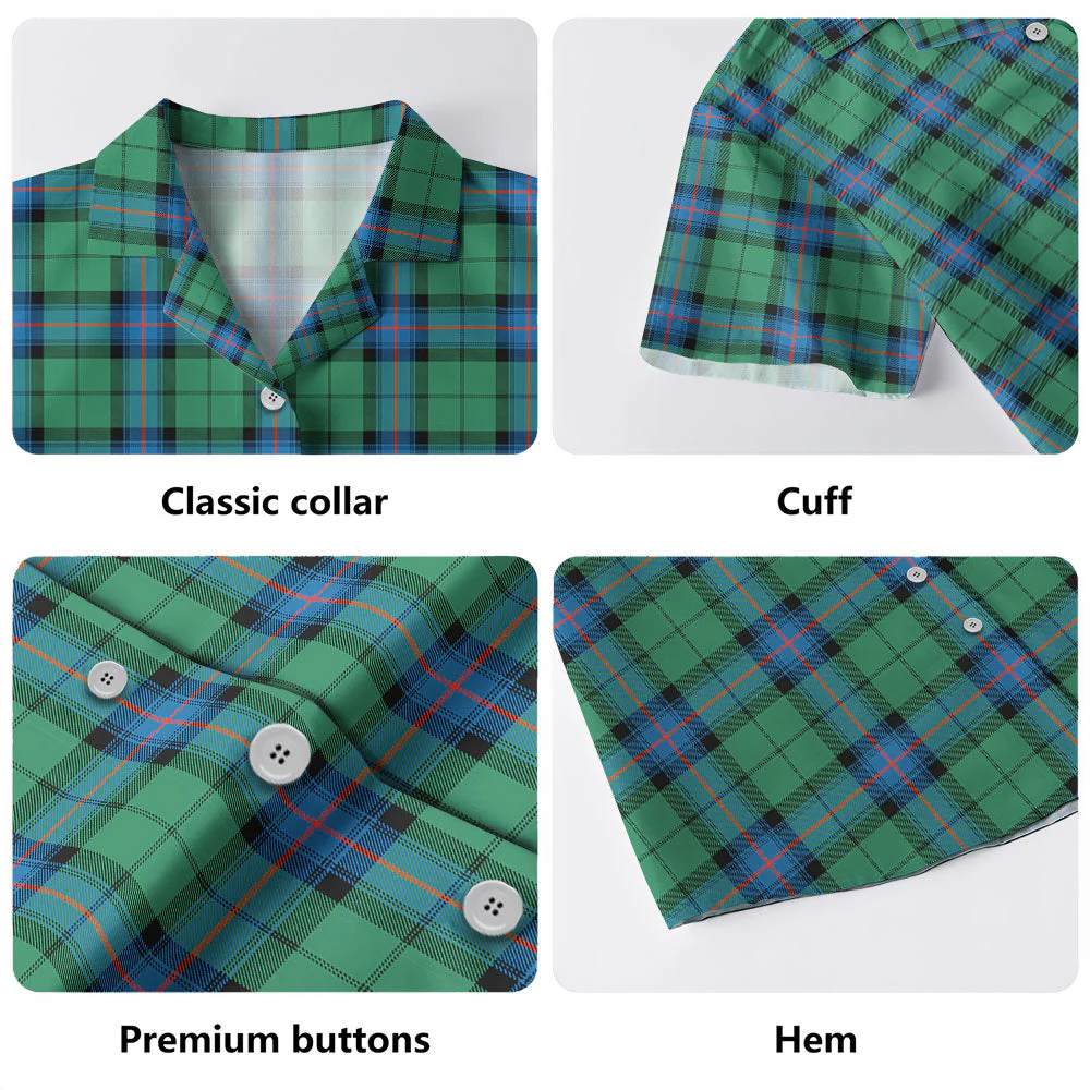 Scottish Armstrong Ancient Clan Badge Tartan Hawaiian Shirt - Image 4