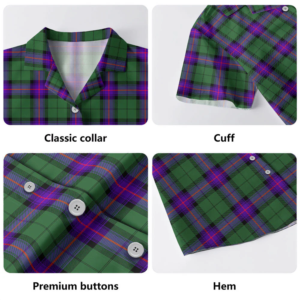 Scottish Armstrong Modern Clan Badge Tartan Hawaiian Shirt - Image 4