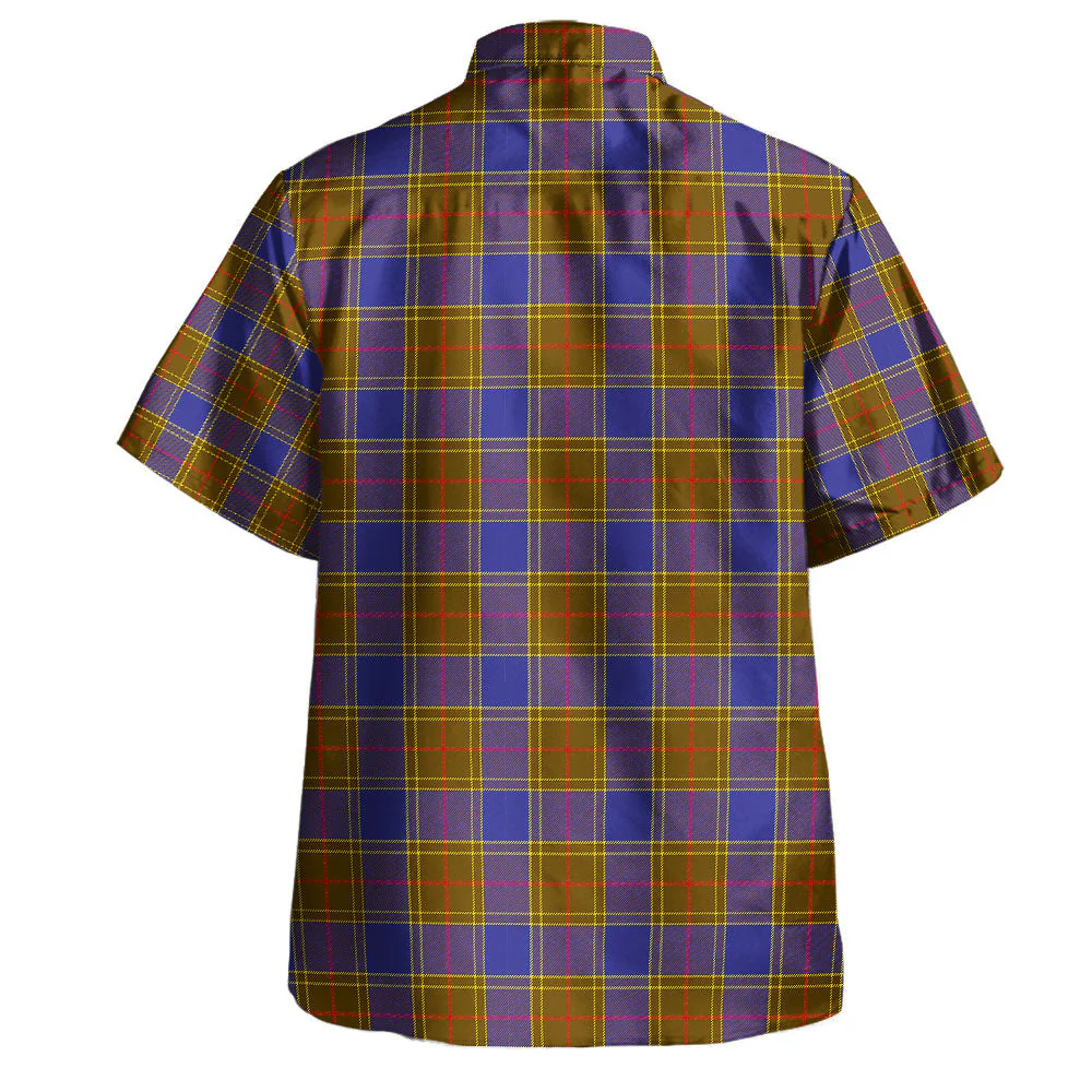 Scottish Balfour Modern Clan Badge Tartan Hawaiian Shirt - Image 3