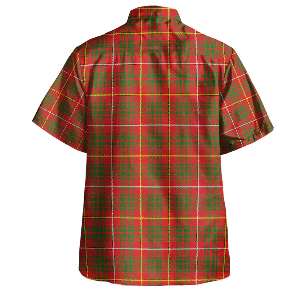 Scottish Bruce Modern Clan Badge Tartan Hawaiian Shirt - Image 3