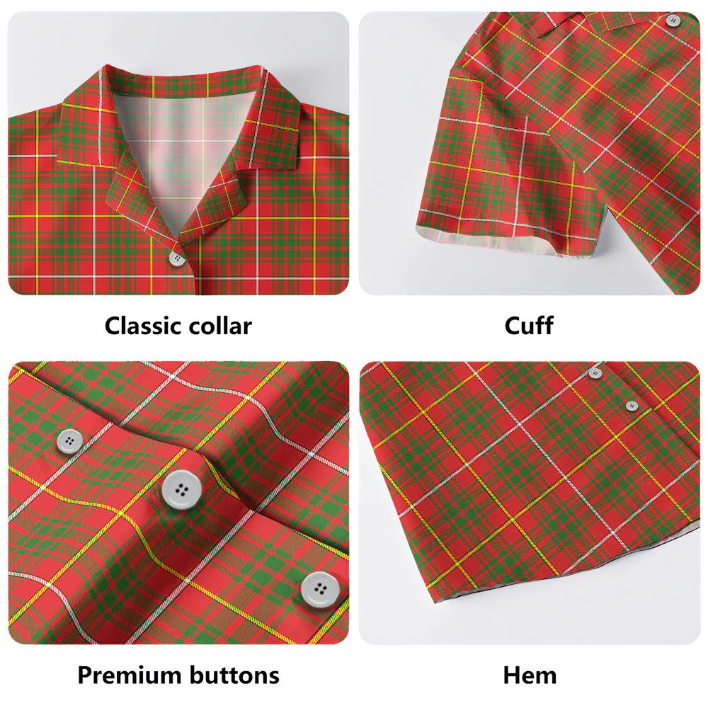 Scottish Bruce Modern Clan Badge Tartan Hawaiian Shirt - Image 4
