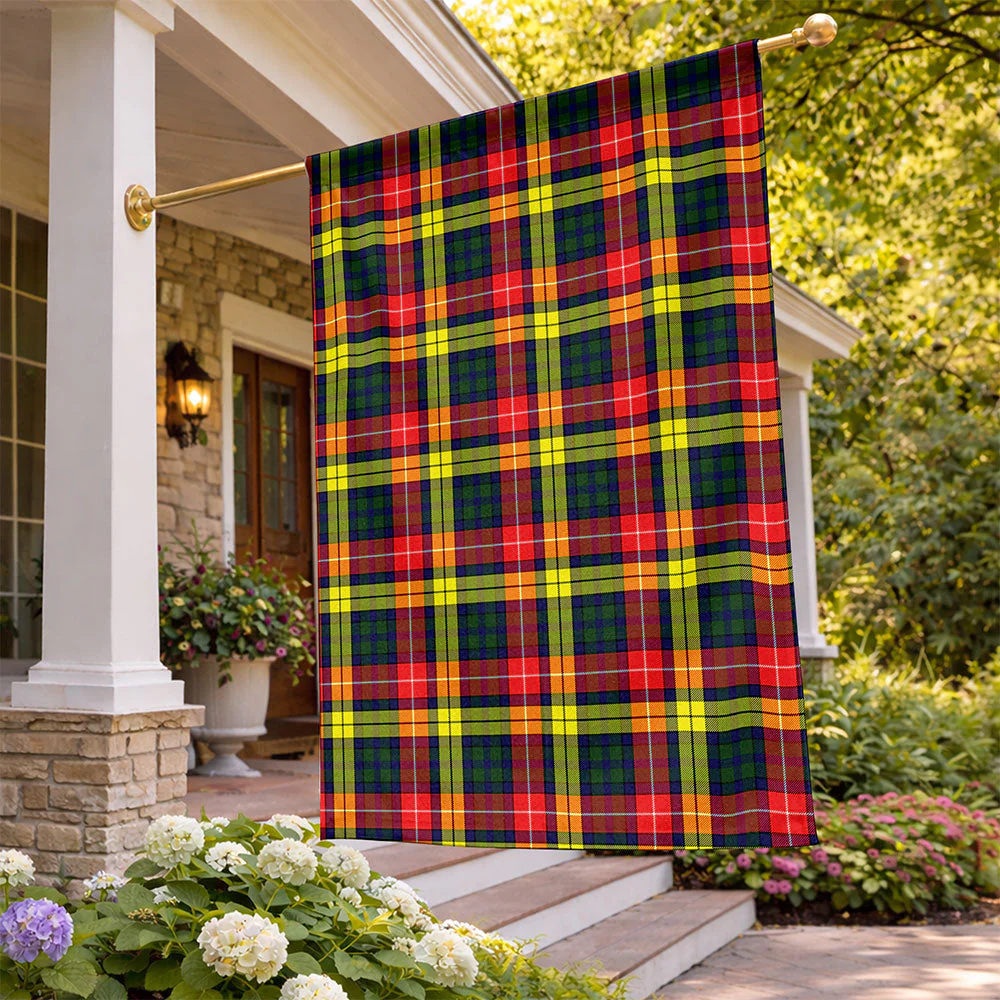 Scottish Buchanan Modern Clan Badge Tartan Flag Parade Vertical Style - Image 2