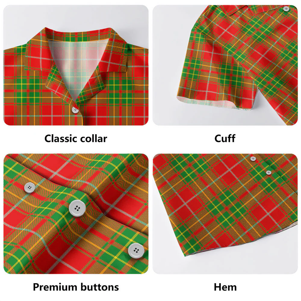 Scottish Burnett Ancient Clan Badge Tartan Hawaiian Shirt - Image 4