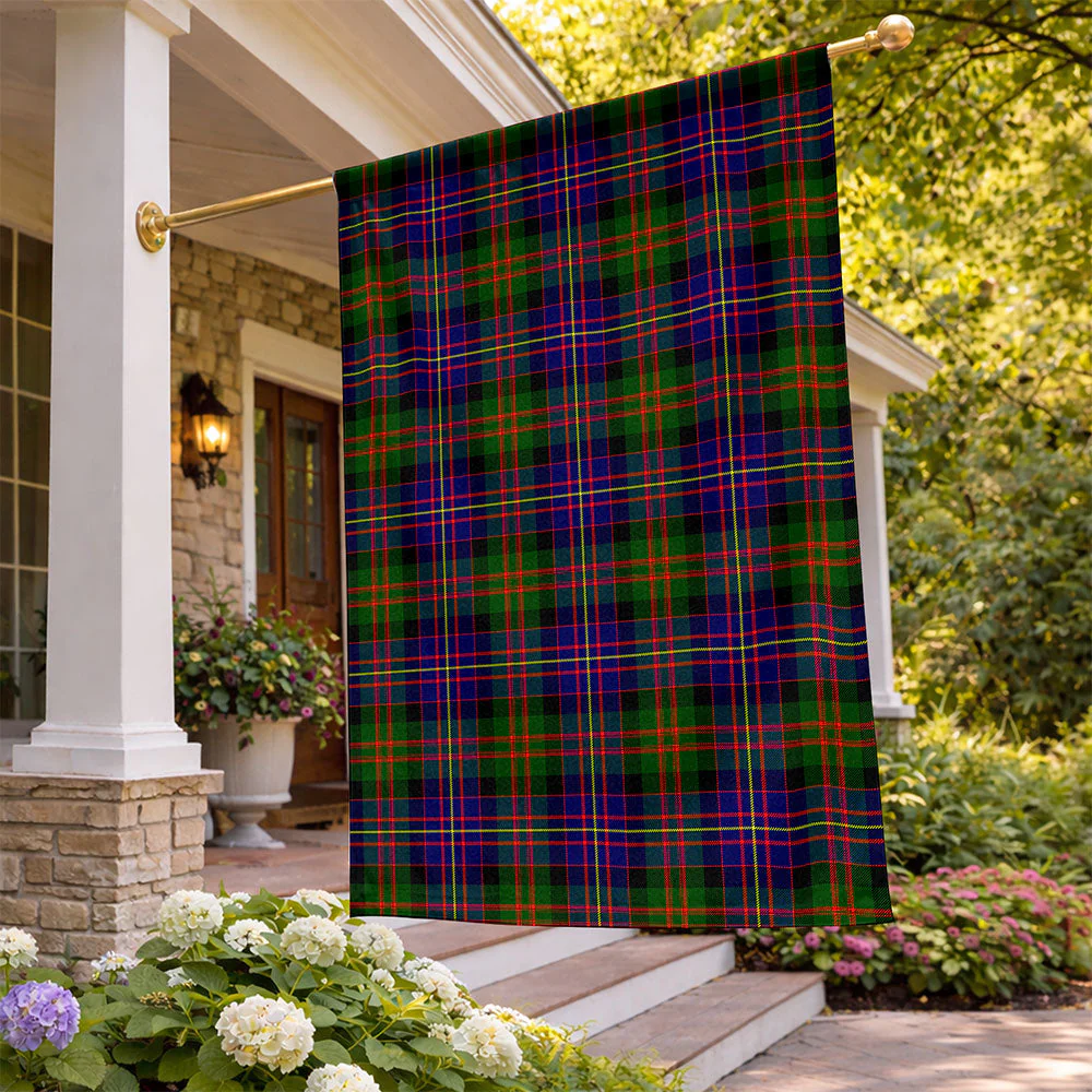 Scottish Cameron of Erracht Modern Clan Badge Tartan Flag Parade Vertical Style - Image 2