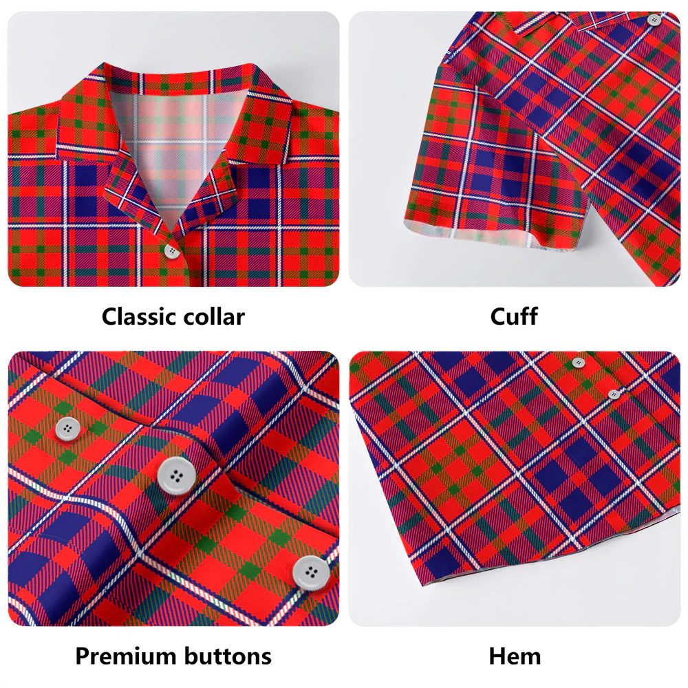 Scottish Cameron of Lochiel Modern Clan Badge Tartan Hawaiian Shirt - Image 4