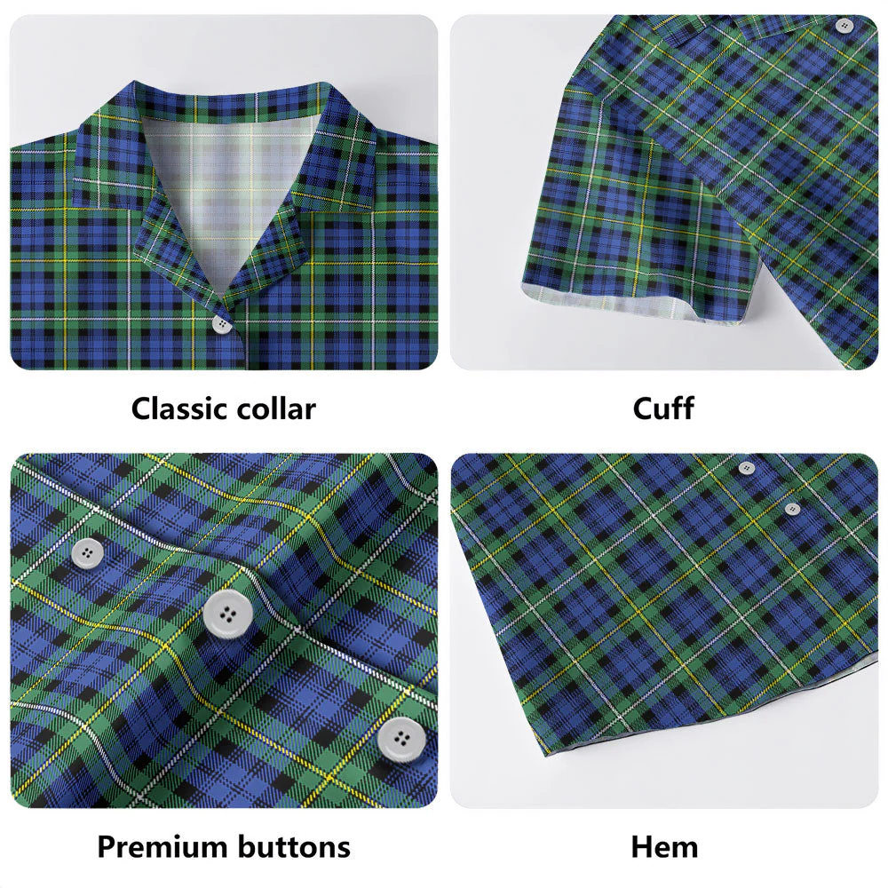 Scottish Campbell Argyll Ancient Clan Badge Tartan Hawaiian Shirt - Image 4