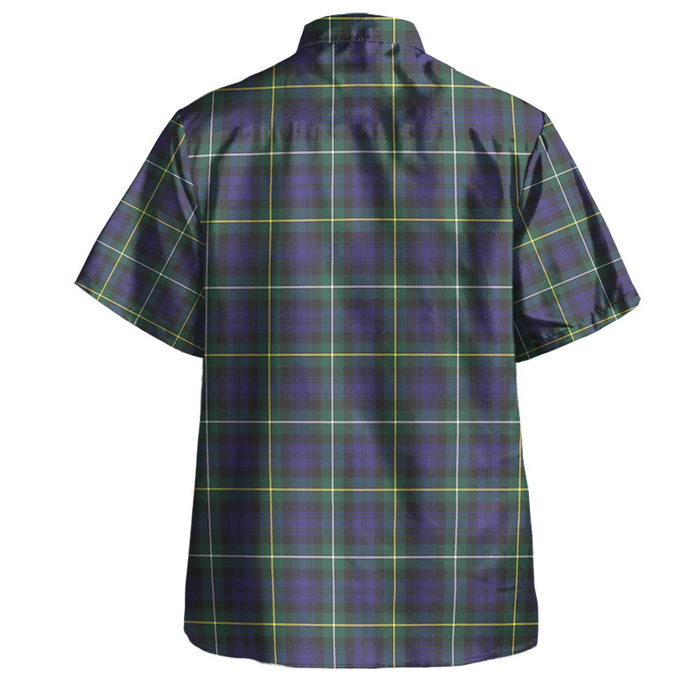 Scottish Campbell Argyll Modern Clan Badge Tartan Hawaiian Shirt - Image 3