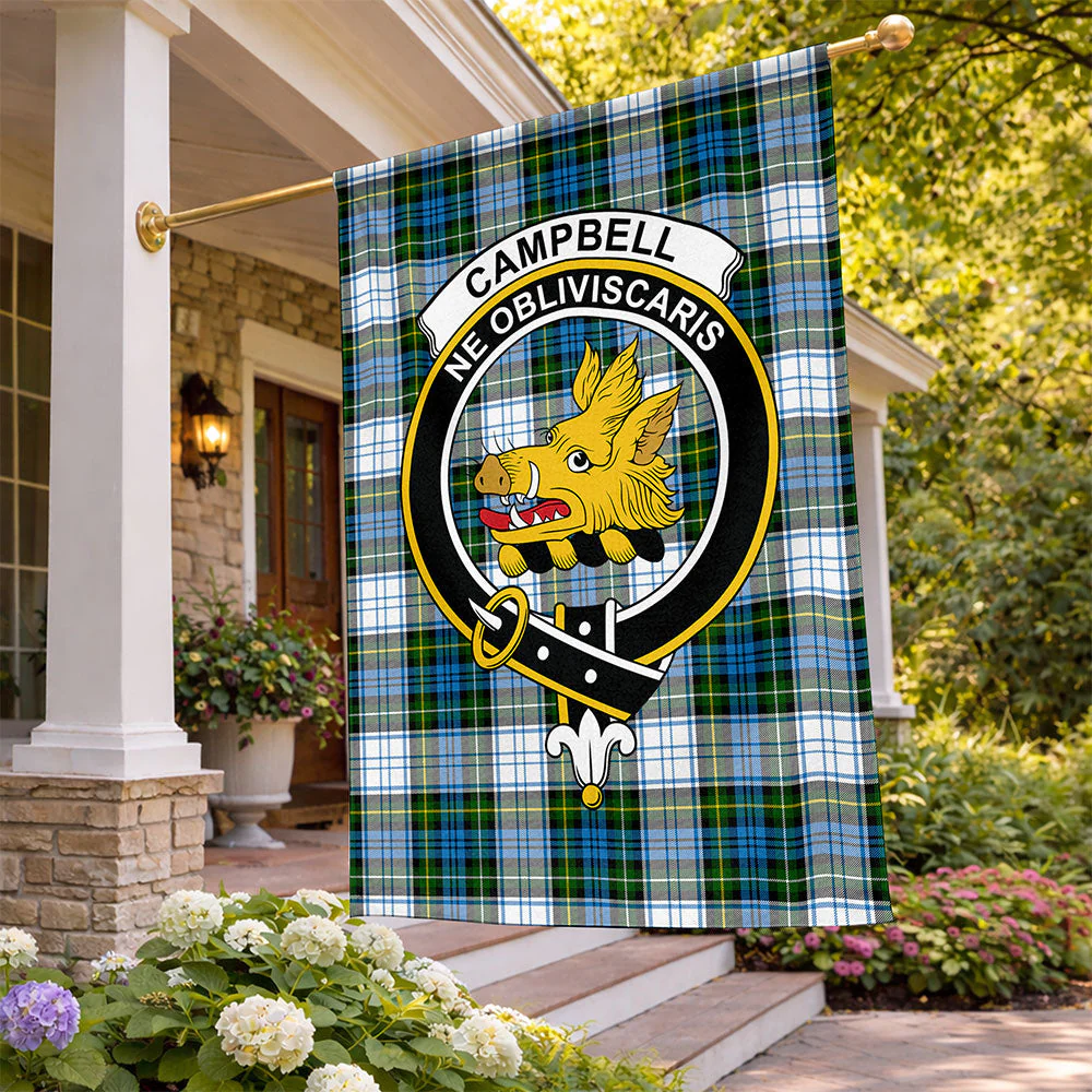 Scottish Campbell Dress Clan Badge Tartan Flag Parade Vertical Style