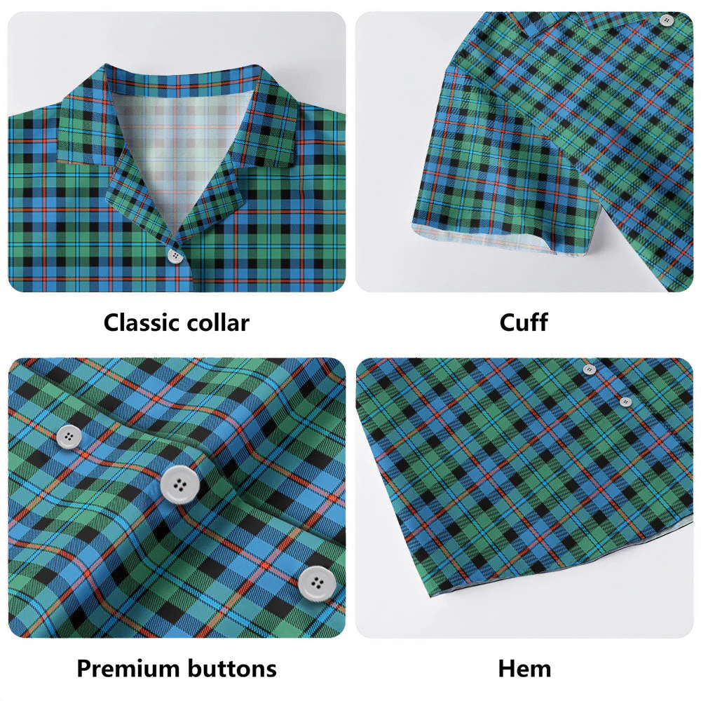 Scottish Campbell of Cawdor Ancient Clan Badge Tartan Hawaiian Shirt - Image 4