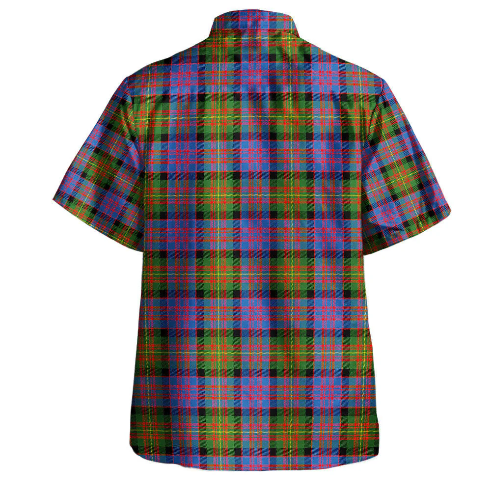 Scottish Carnegie Ancient Clan Badge Tartan Hawaiian Shirt - Image 3