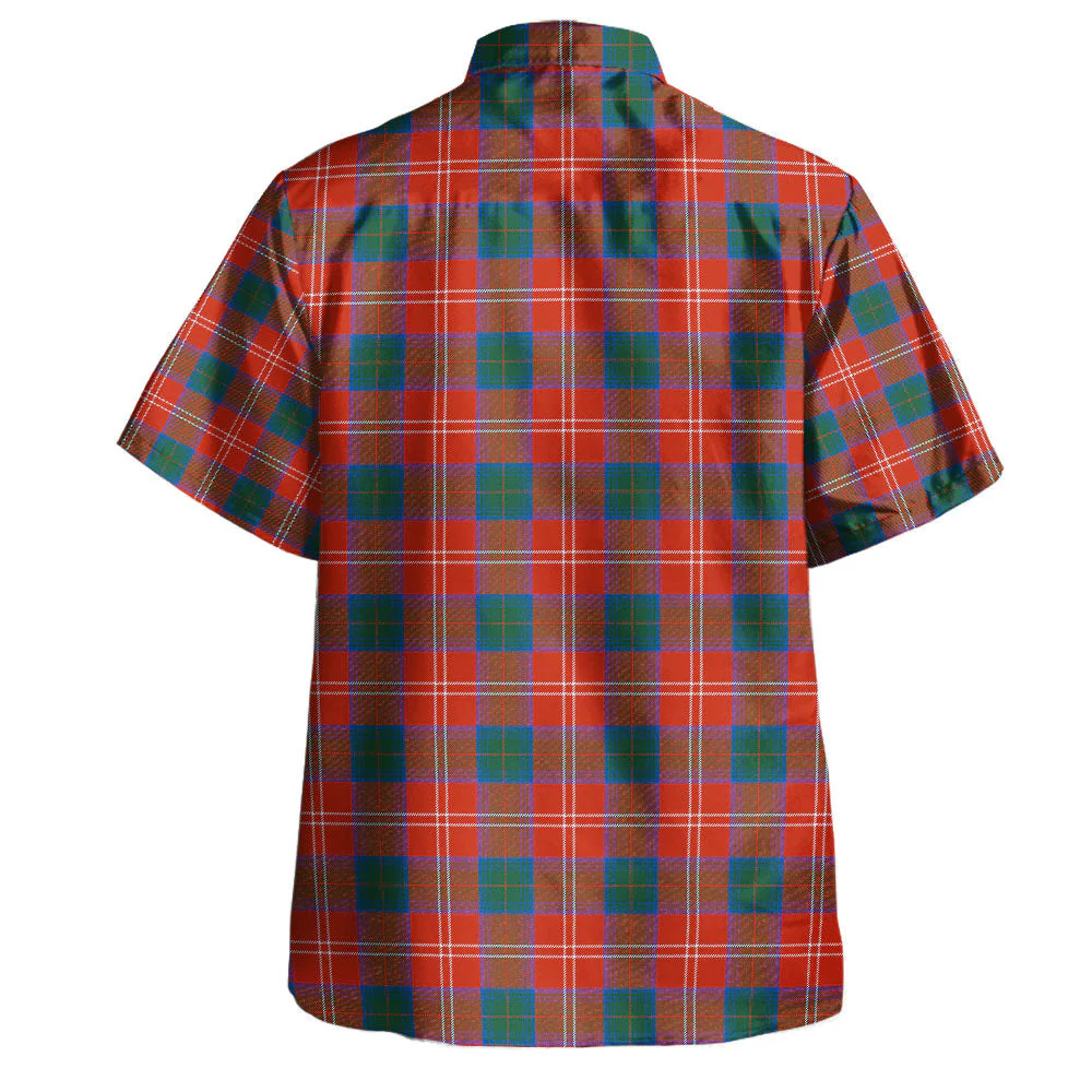 Scottish Chisholm Ancient Clan Badge Tartan Hawaiian Shirt - Image 3