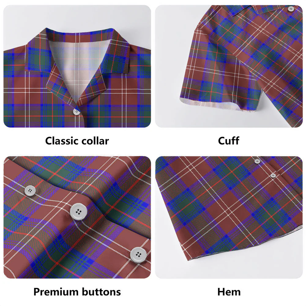 Scottish Chisholm Hunting Modern Clan Badge Tartan Hawaiian Shirt - Image 4