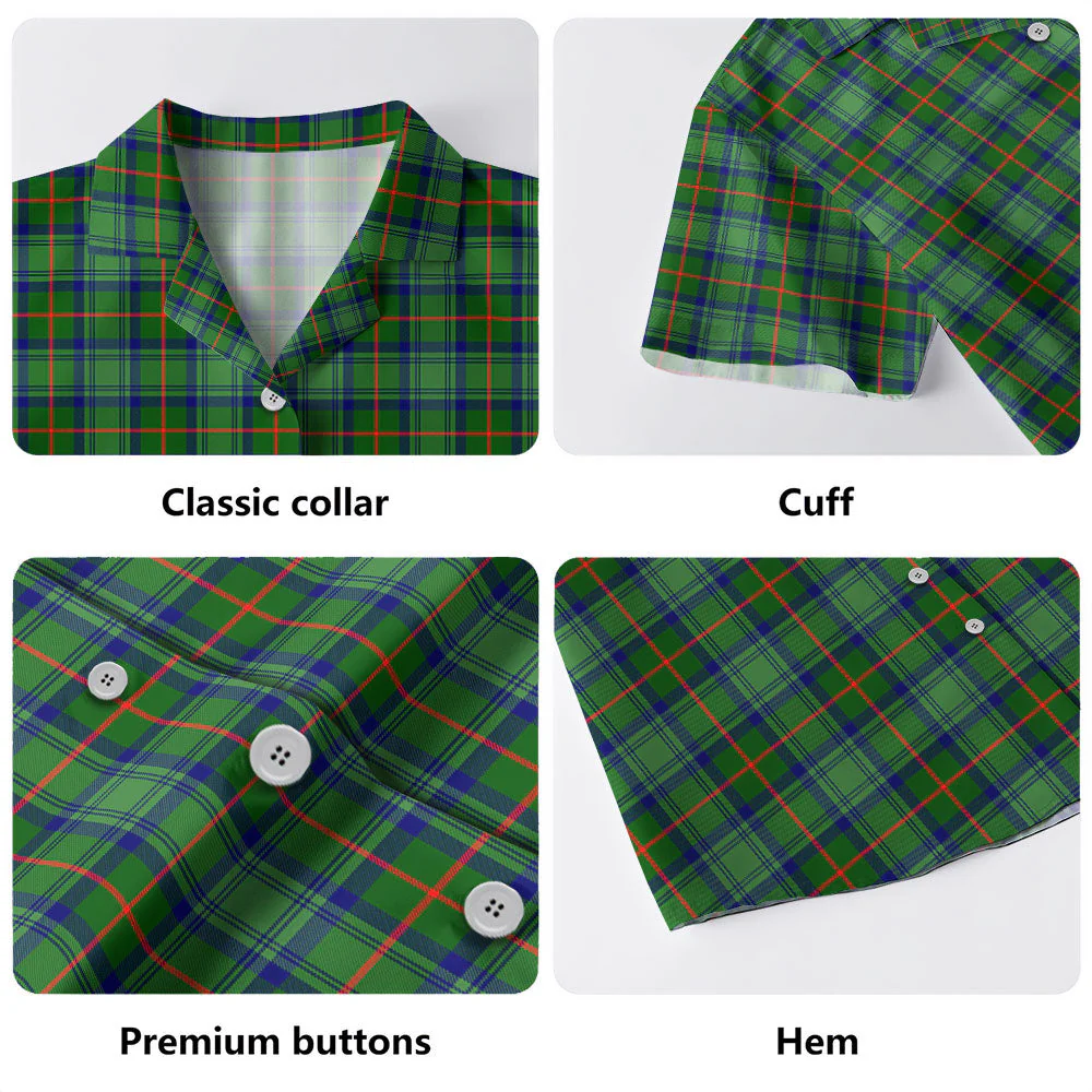 Scottish Cranstoun Clan Badge Tartan Hawaiian Shirt - Image 4