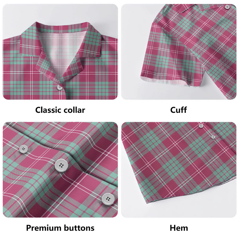 Scottish Crawford Ancient Clan Badge Tartan Hawaiian Shirt - Image 4