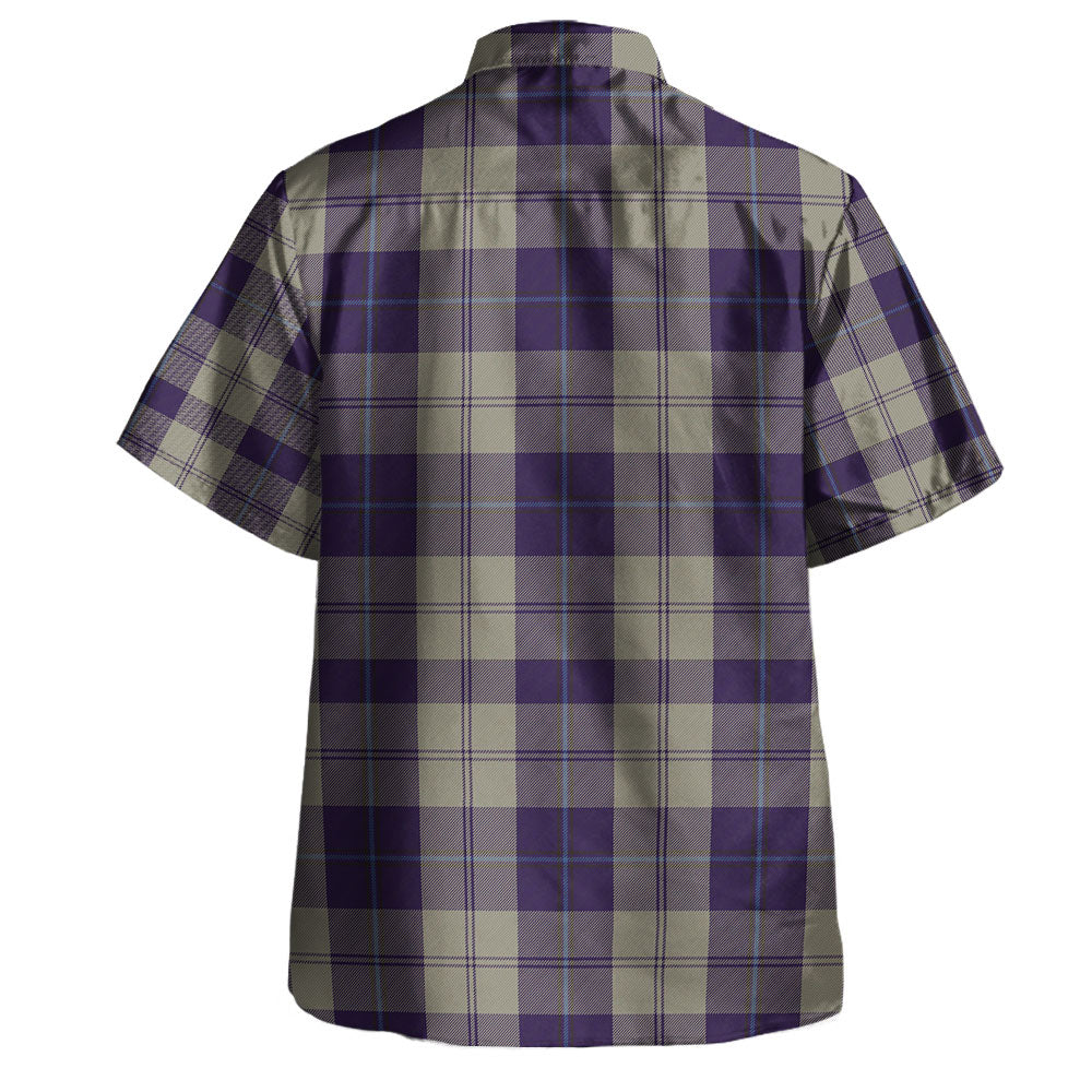 Scottish Cunningham Dress Blue Dancers Clan Badge Tartan Hawaiian Shirt - Image 3