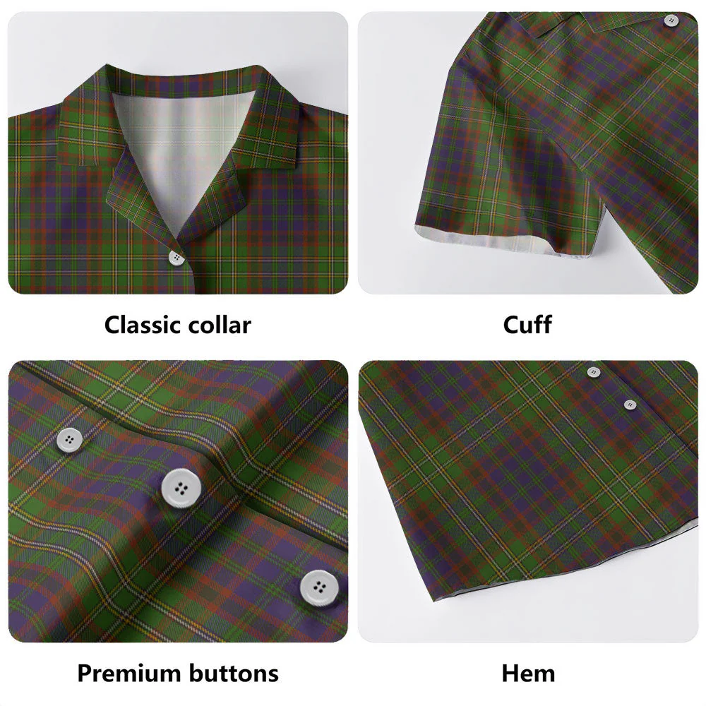 Scottish Cunningham Hunting Modern Clan Badge Tartan Hawaiian Shirt - Image 4