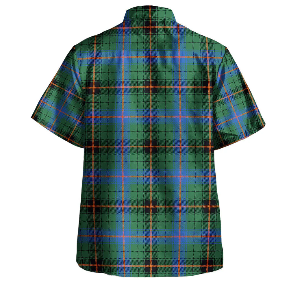 Scottish Davidson Ancient Clan Badge Tartan Hawaiian Shirt - Image 3