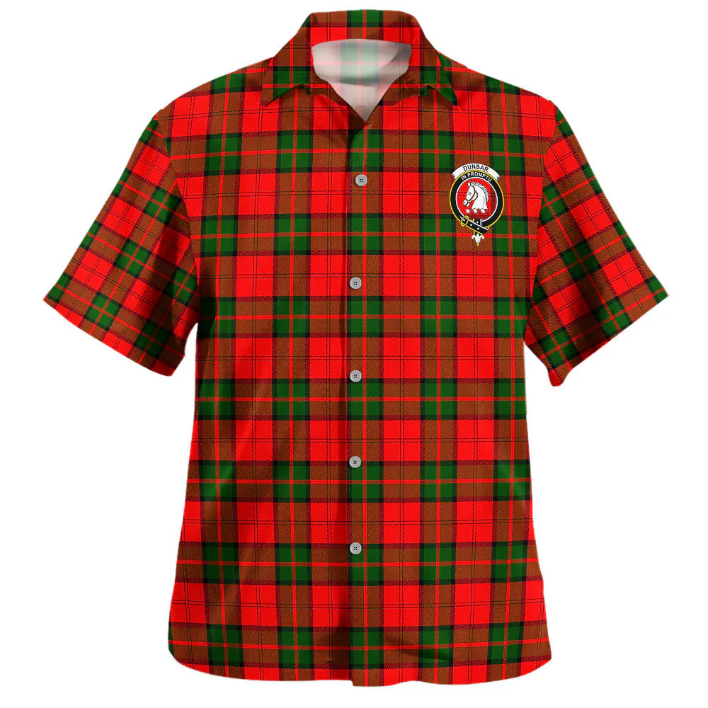 Scottish Dunbar Modern Clan Badge Tartan Hawaiian Shirt - Image 2