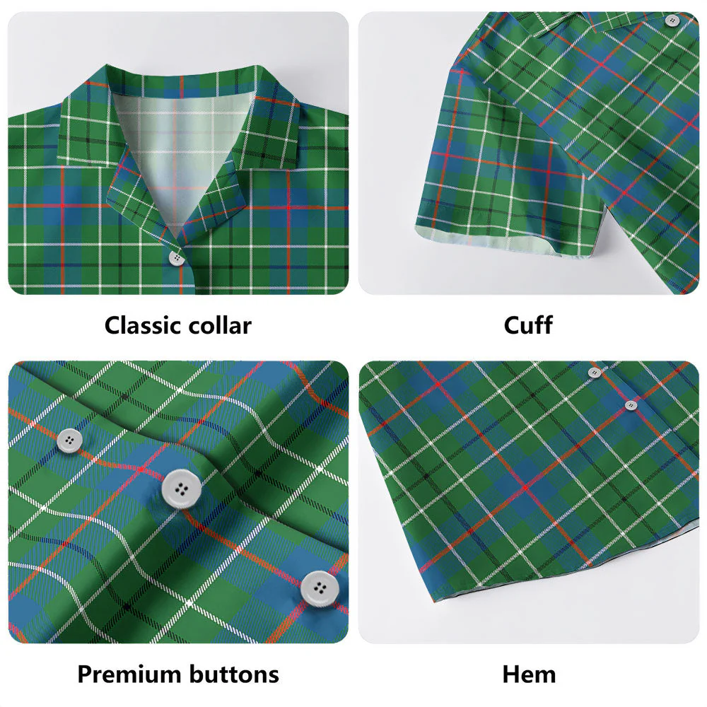 Scottish Duncan Ancient Clan Badge Tartan Hawaiian Shirt - Image 4