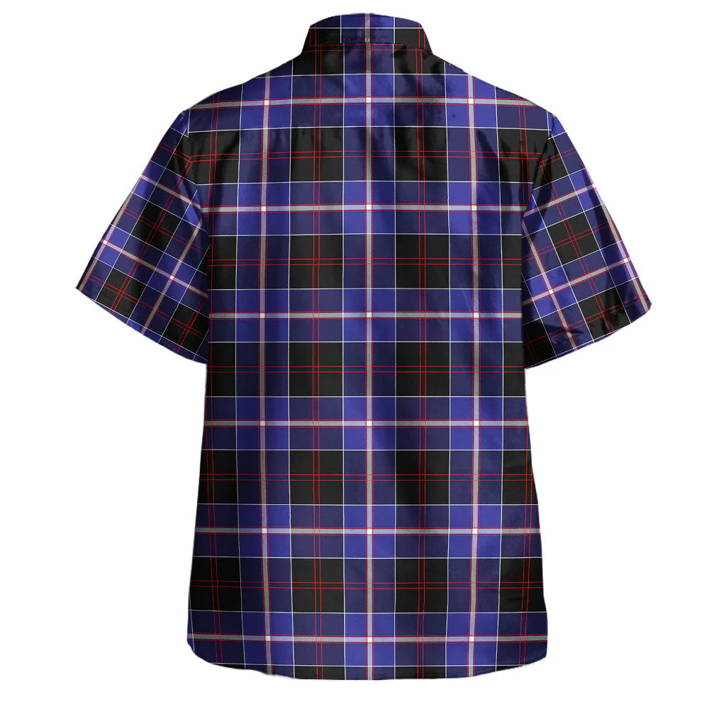 Scottish Dunlop Modern Clan Badge Tartan Hawaiian Shirt - Image 3