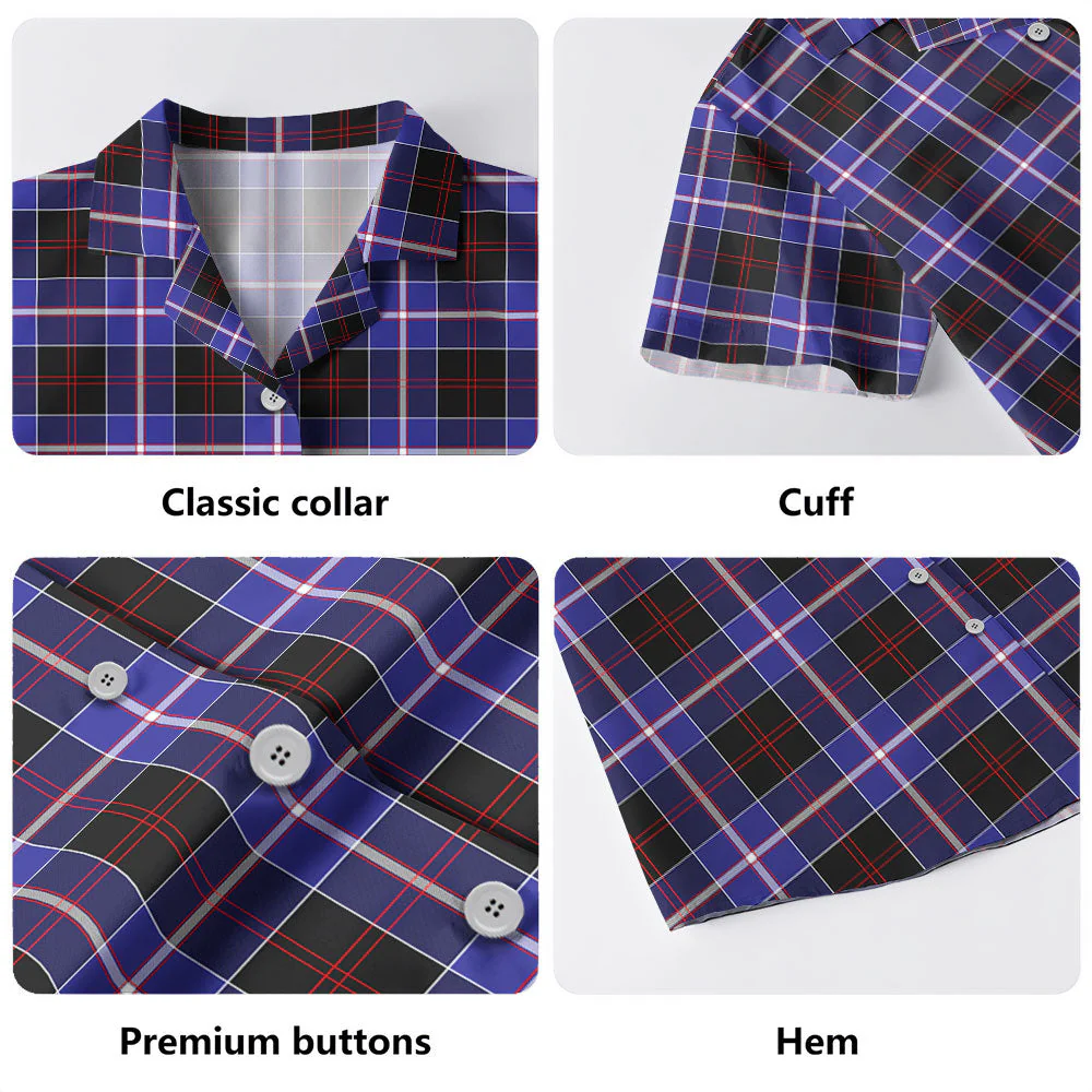 Scottish Dunlop Modern Clan Badge Tartan Hawaiian Shirt - Image 4