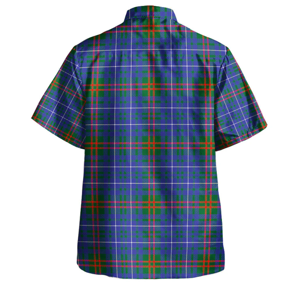 Scottish Edmonstone Clan Badge Tartan Hawaiian Shirt - Image 3
