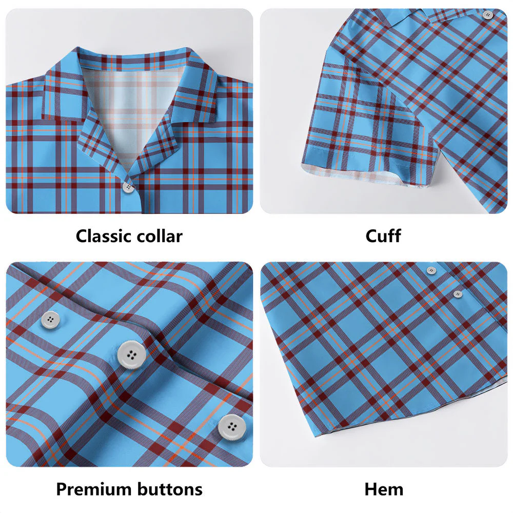 Scottish Elliot Ancient Clan Badge Tartan Hawaiian Shirt - Image 4