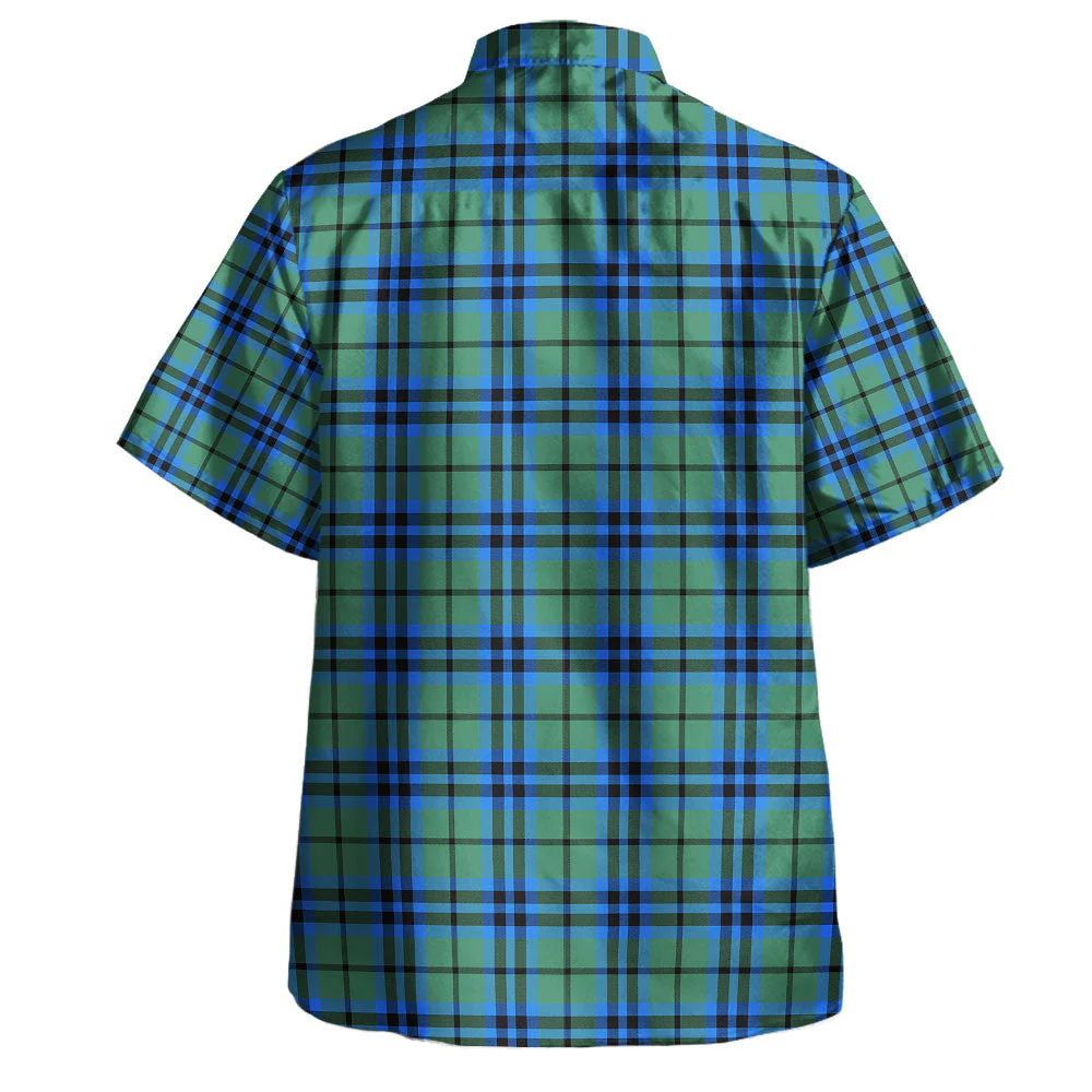 Scottish Falconer Clan Badge Tartan Hawaiian Shirt - Image 3