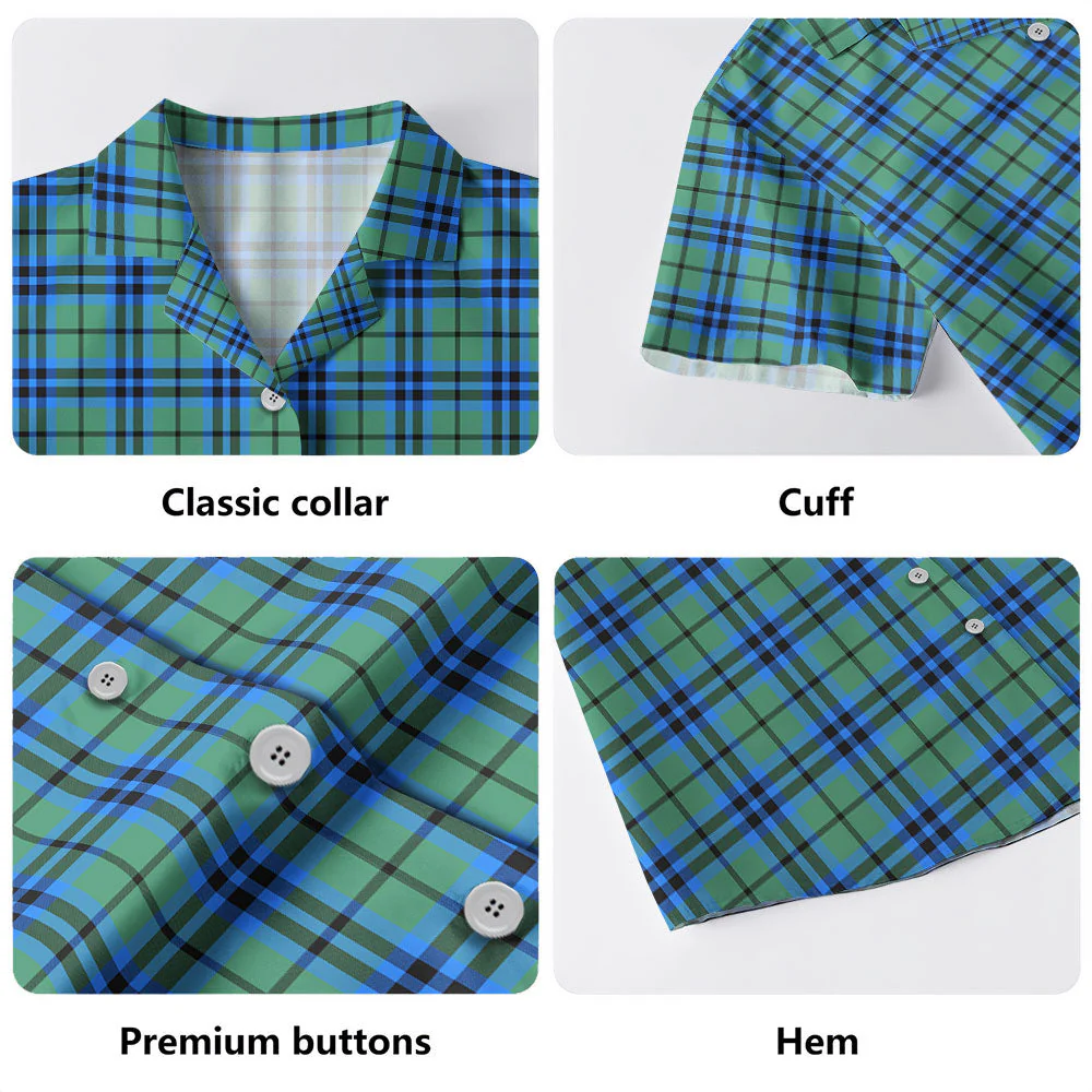 Scottish Falconer Clan Badge Tartan Hawaiian Shirt - Image 4