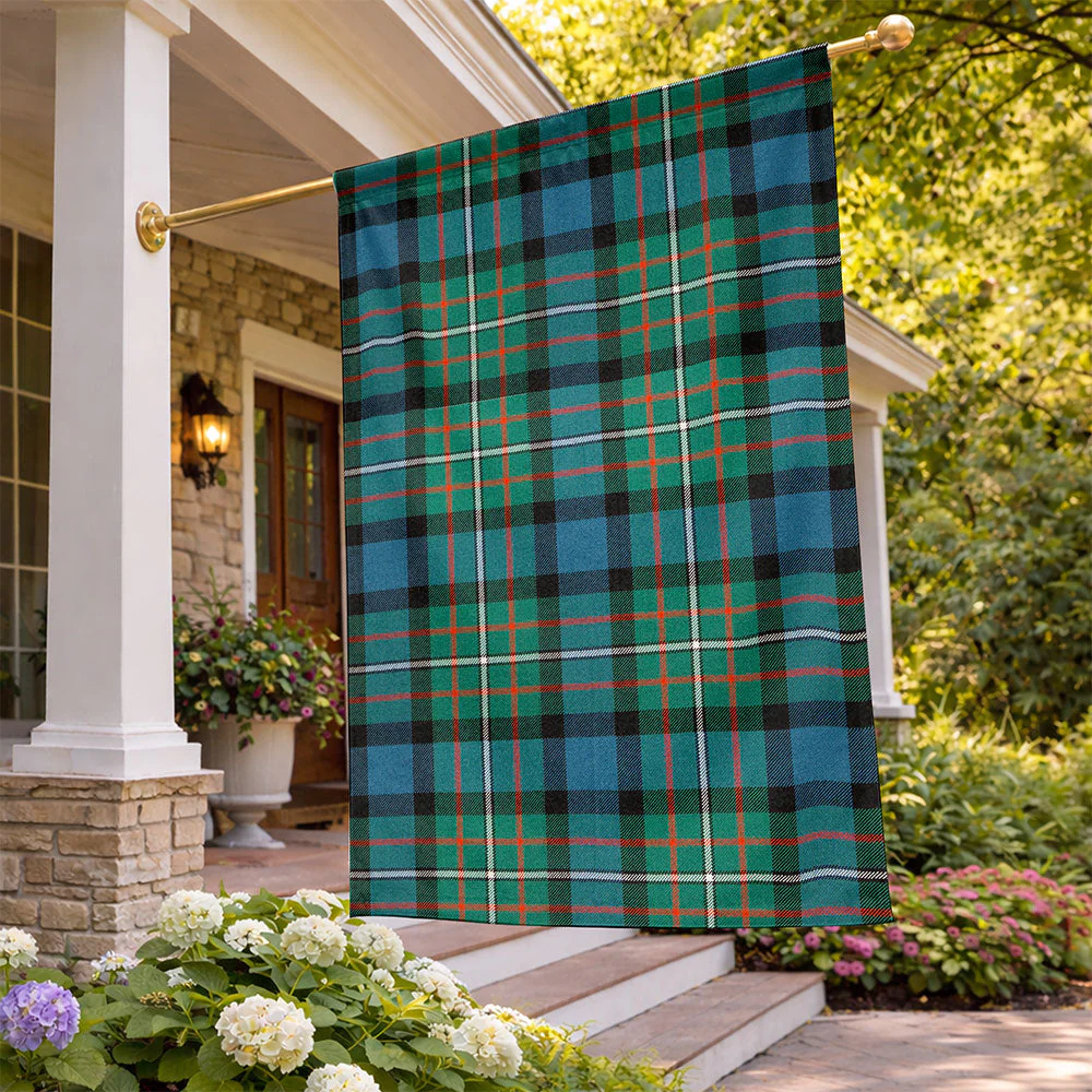 Scottish FERGUSON ANCIENT Clan Badge Tartan Flag Parade Vertical Style - Image 2