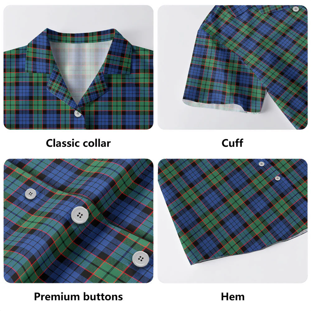 Scottish Fletcher Ancient Clan Badge Tartan Hawaiian Shirt - Image 4
