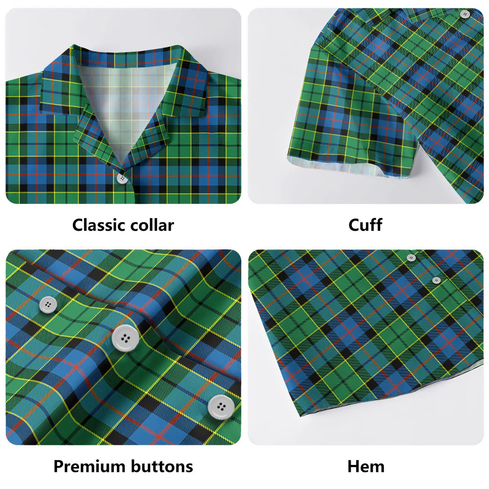 Scottish Forsyth Ancient Clan Badge Tartan Hawaiian Shirt - Image 4
