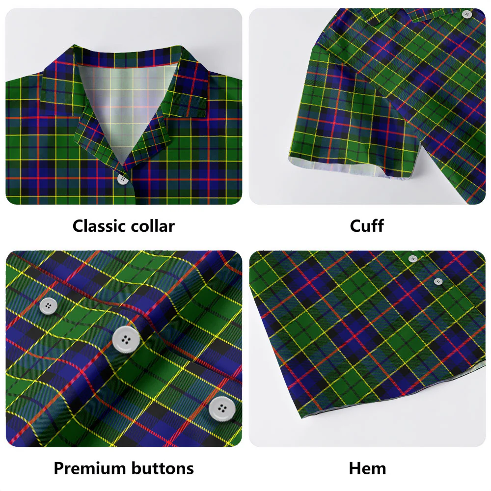 Scottish Forsyth Modern Clan Badge Tartan Hawaiian Shirt - Image 4