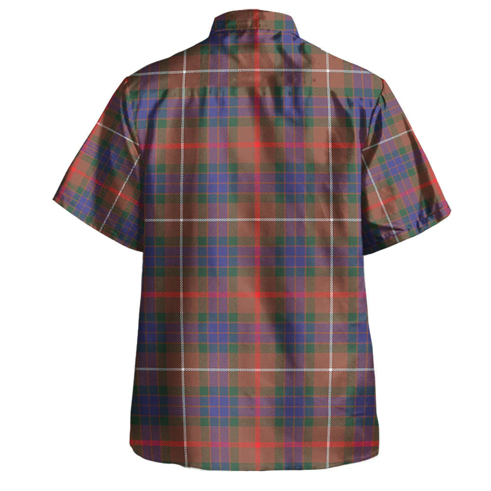 Scottish Fraser Hunting Modern Clan Badge Tartan Hawaiian Shirt - Image 3