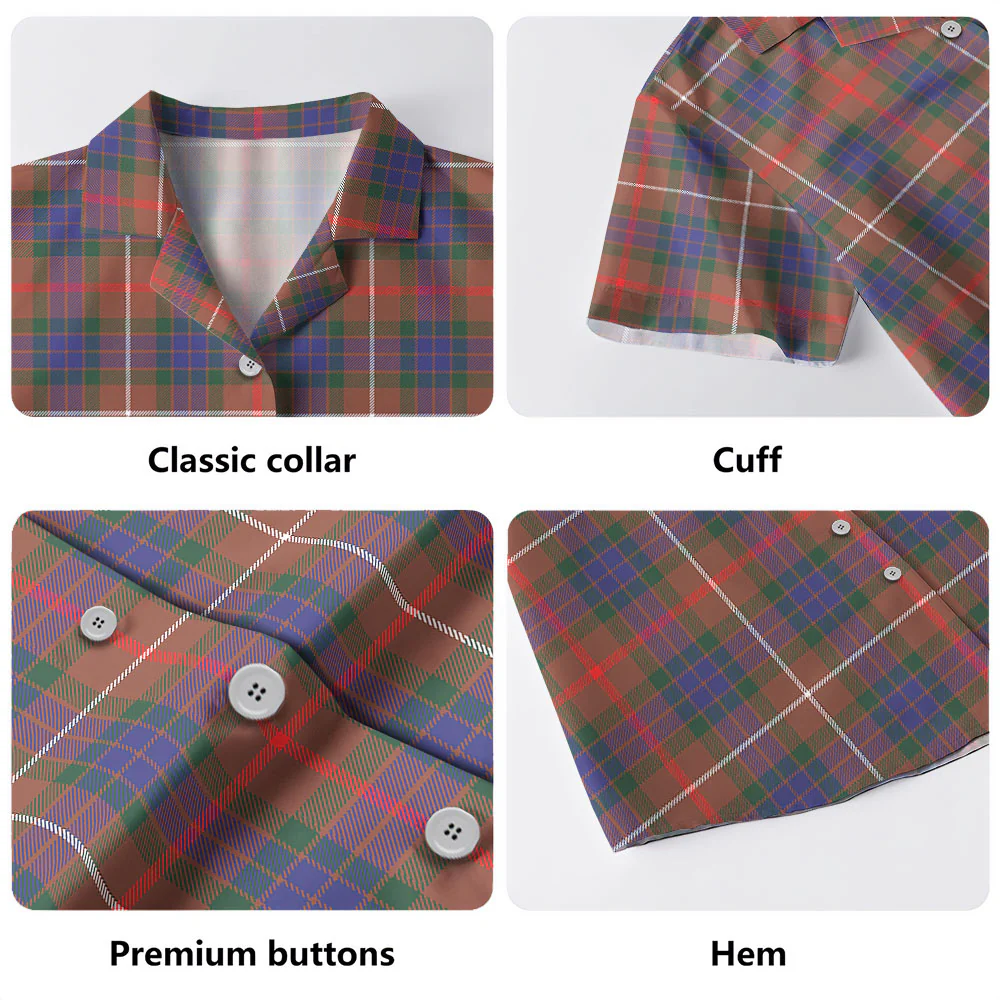 Scottish Fraser Hunting Modern Clan Badge Tartan Hawaiian Shirt - Image 4