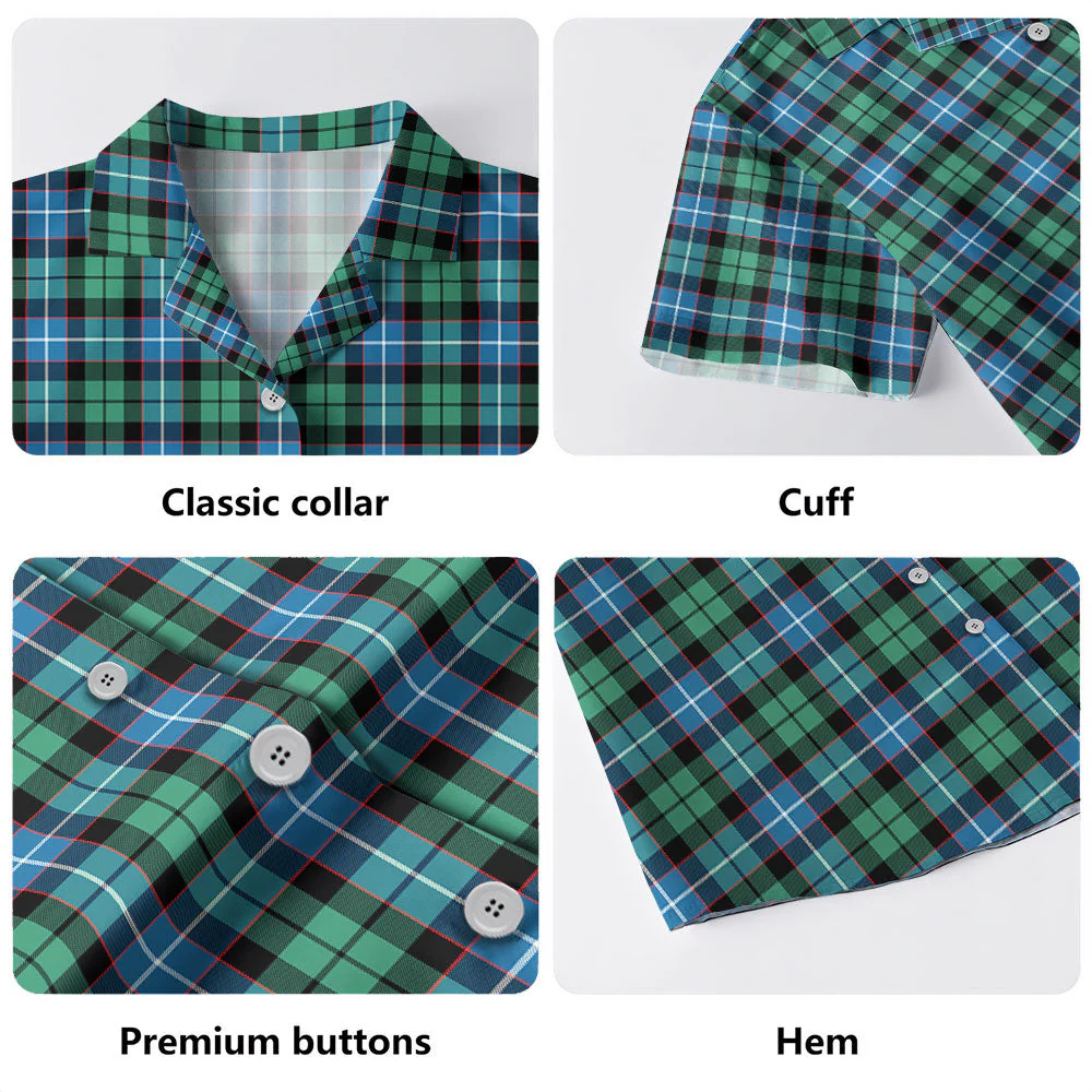 Scottish Galbraith Ancient Clan Badge Tartan Hawaiian Shirt - Image 4