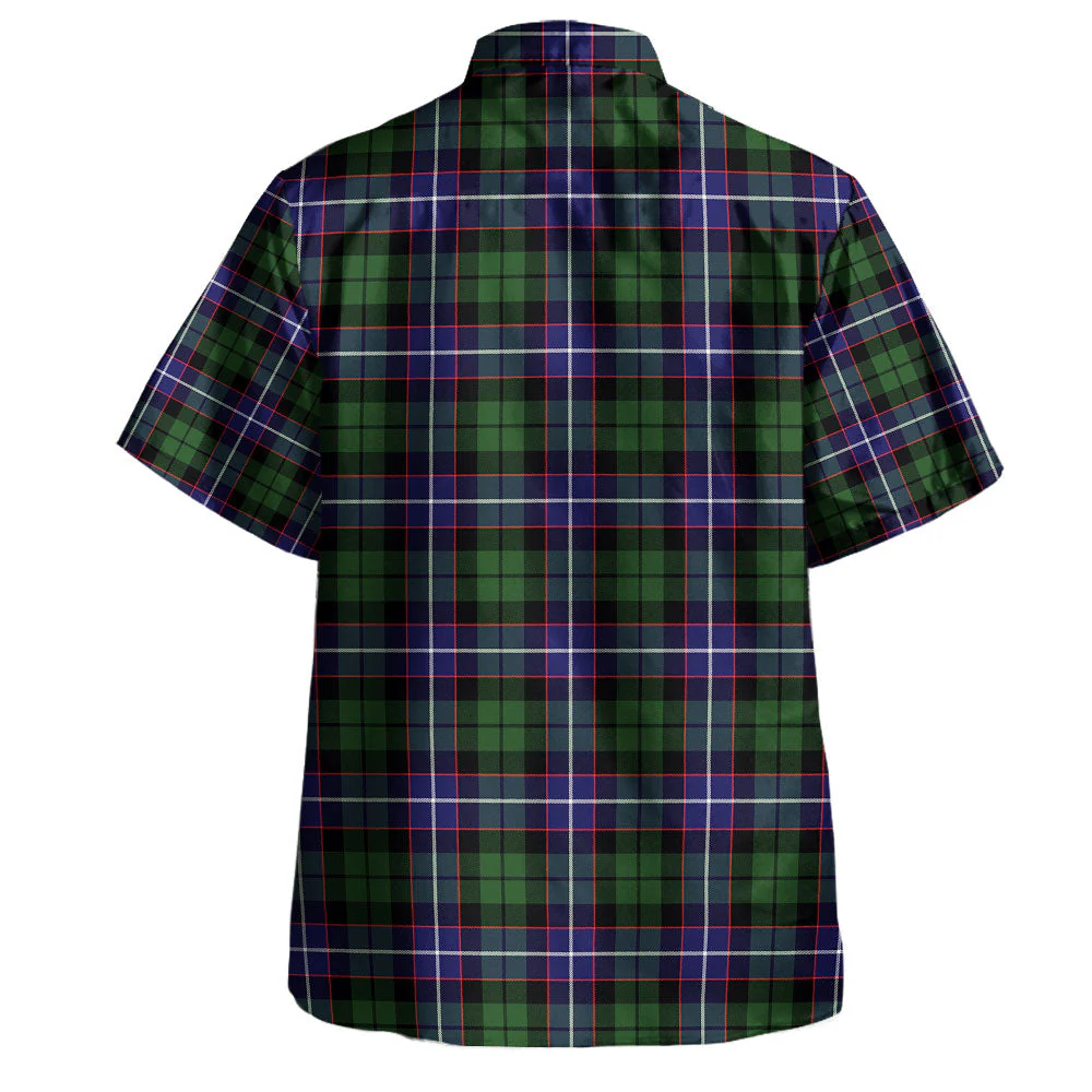 Scottish Galbraith Modern Clan Badge Tartan Hawaiian Shirt - Image 3