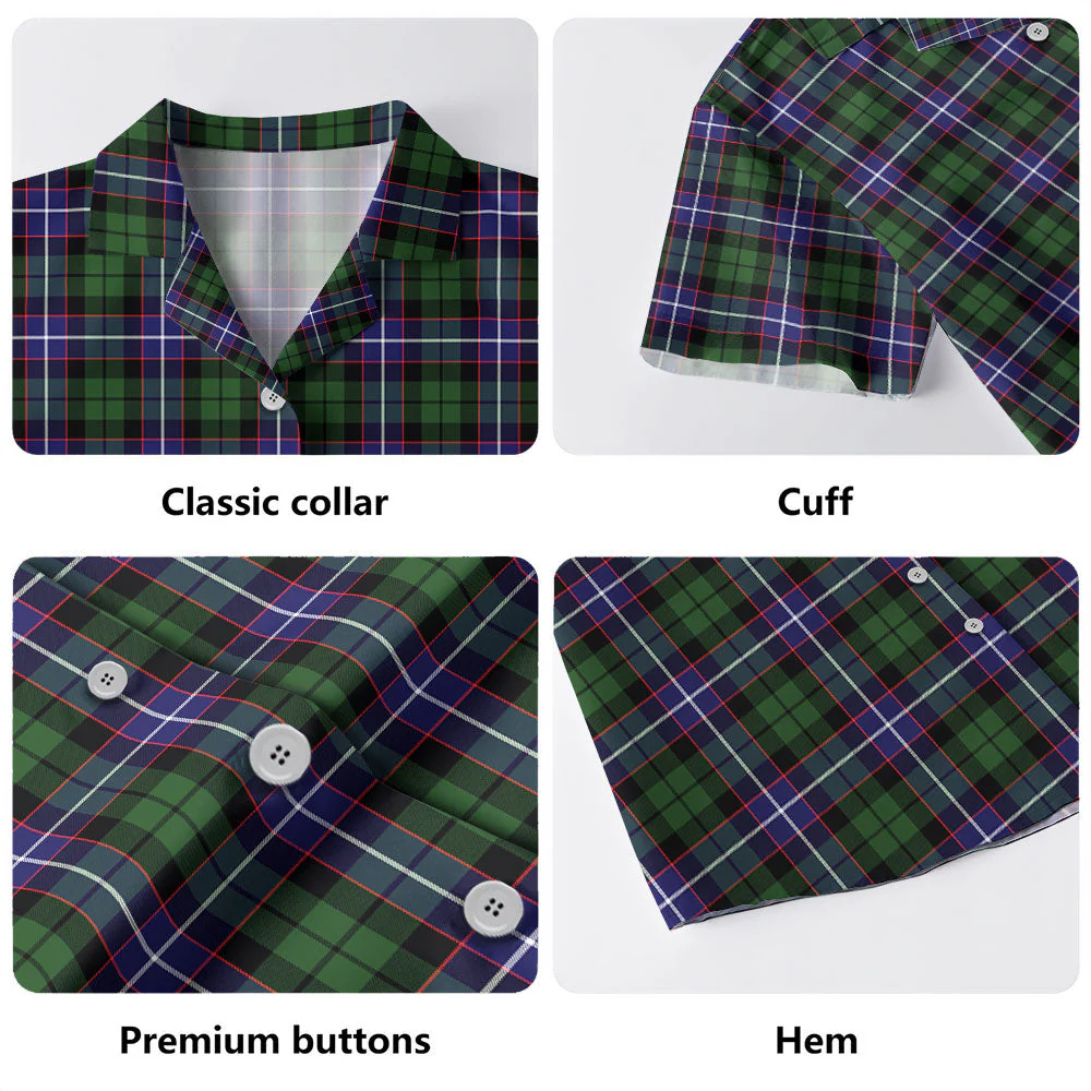 Scottish Galbraith Modern Clan Badge Tartan Hawaiian Shirt - Image 4