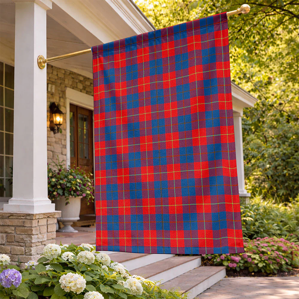 Scottish Galloway Red Clan Badge Tartan Flag Parade Vertical Style - Image 2