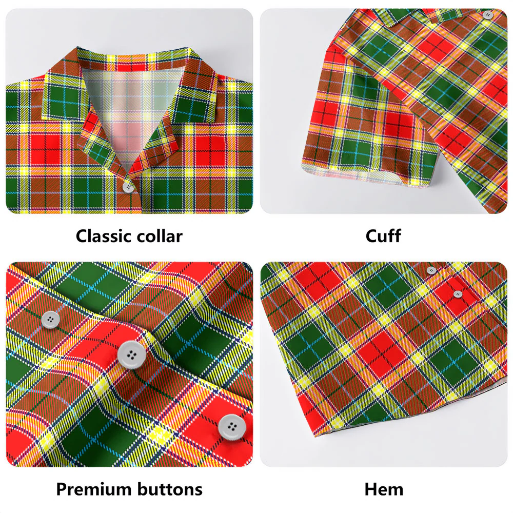Scottish Gibbs Clan Badge Tartan Hawaiian Shirt - Image 4
