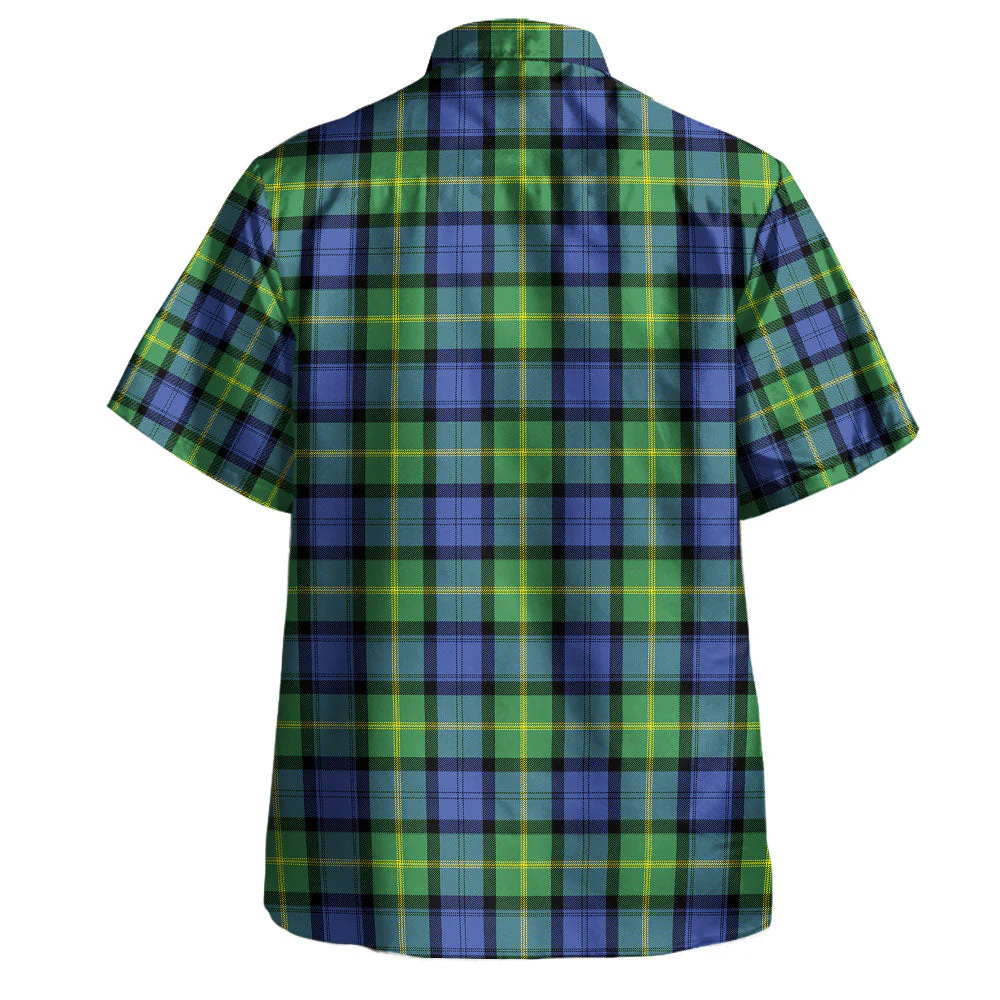 Scottish Gordon Old Ancient Clan Badge Tartan Hawaiian Shirt - Image 3