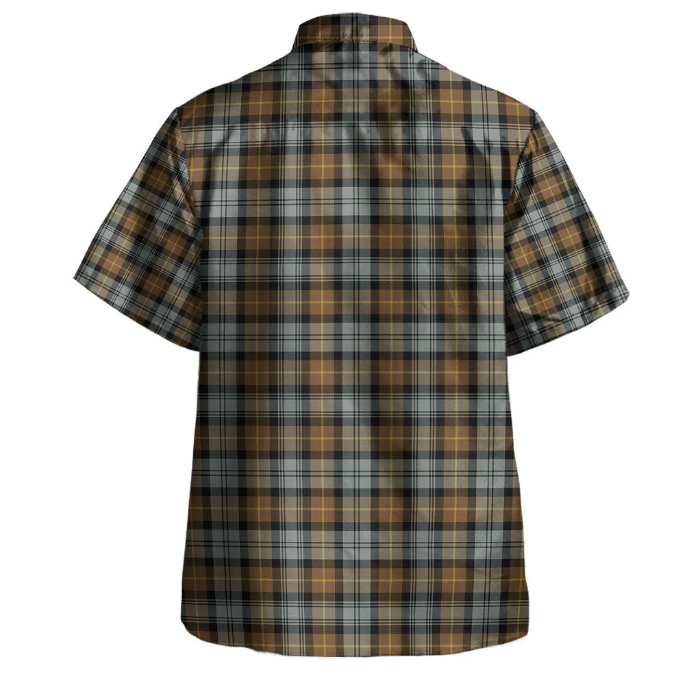 Scottish Gordon Weathered Clan Badge Tartan Hawaiian Shirt - Image 3