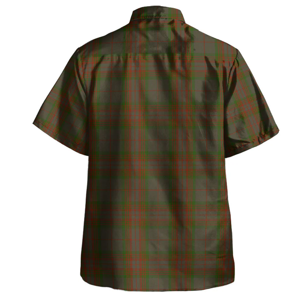 Scottish Gray Clan Badge Tartan Hawaiian Shirt - Image 3