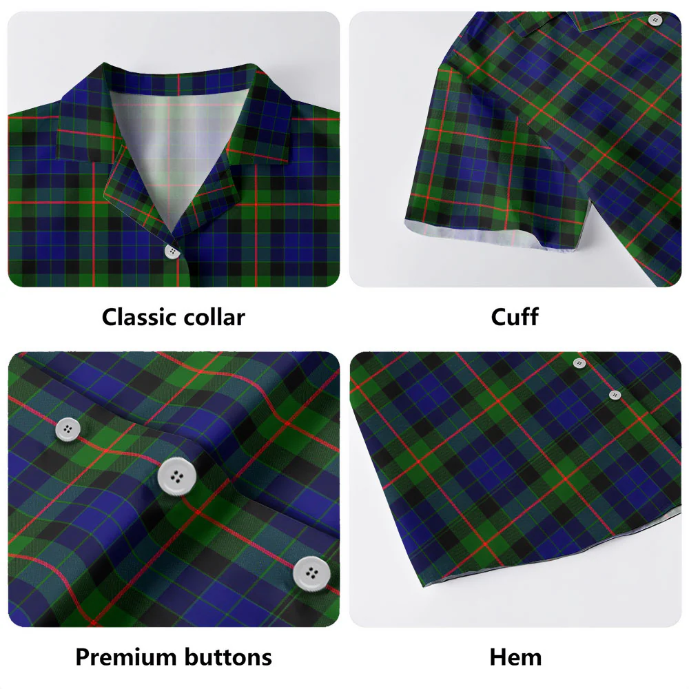 Scottish Gunn Modern Clan Badge Tartan Hawaiian Shirt - Image 4